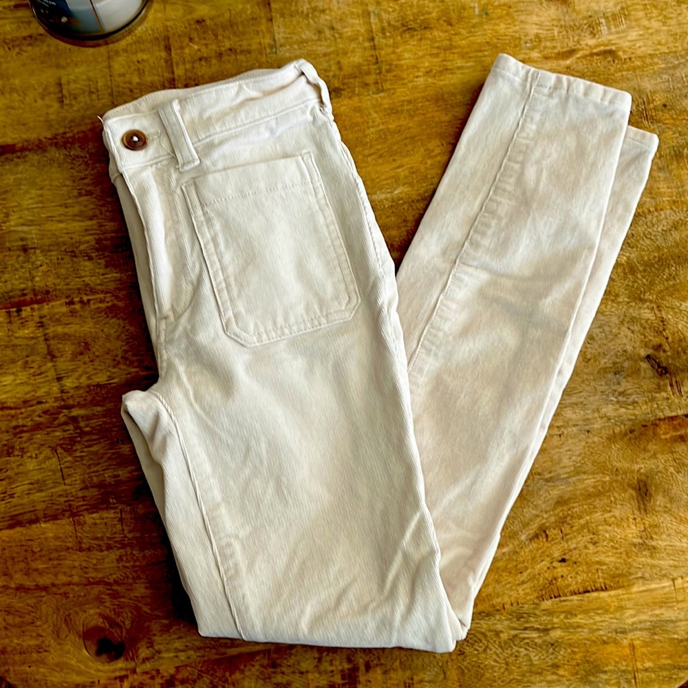 Highly rise skinny, beige corduroy size 25